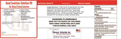 image description - Hand Sanitizer Solution 101 Label (gallon) 12 3 15
